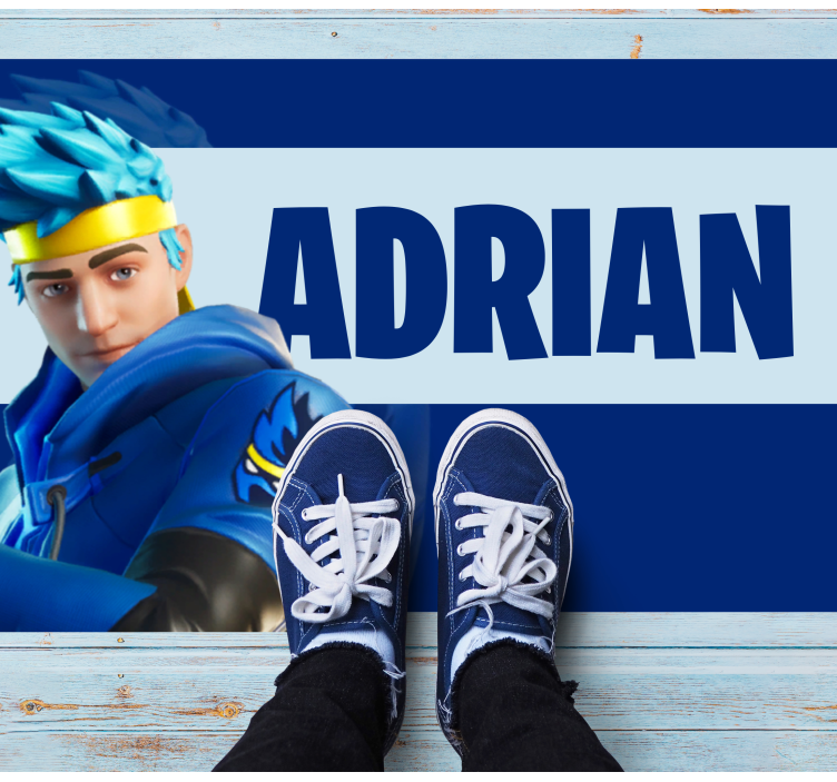 Alfombra vinílica dormitorio Chaqueta azul de videojuego - TenVinilo