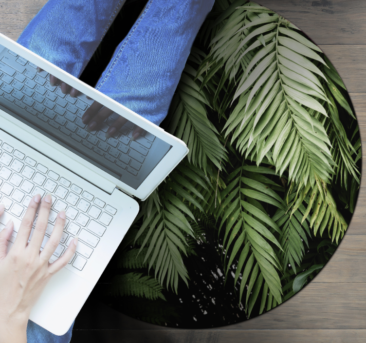 Alfombra vinílica dormitorio Plantas de la selva - TenVinilo