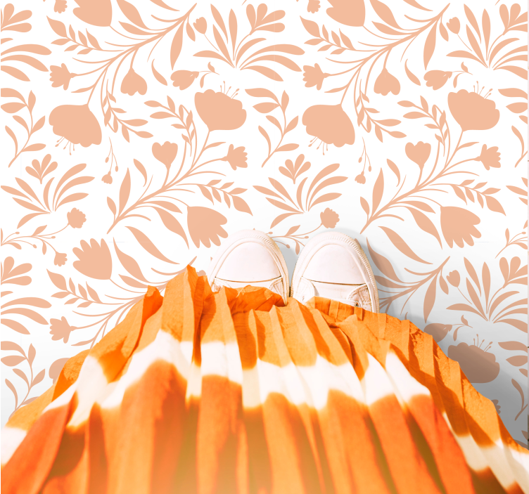 Alfombra vinílica flores estampado floral - TenVinilo