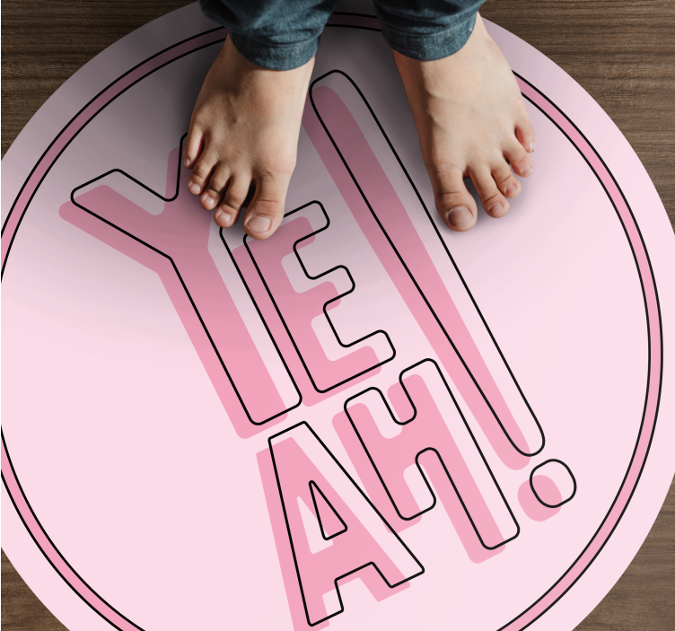 Alfombra vinílica frase motivo de texto expresivo - TenVinilo