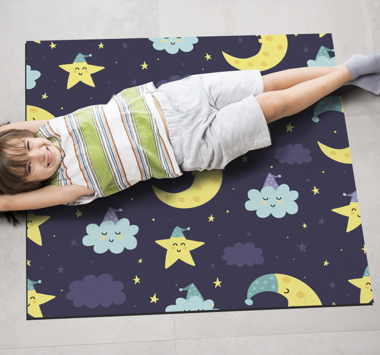 Alfombra vinílica infantil sueño celestial - TenVinilo