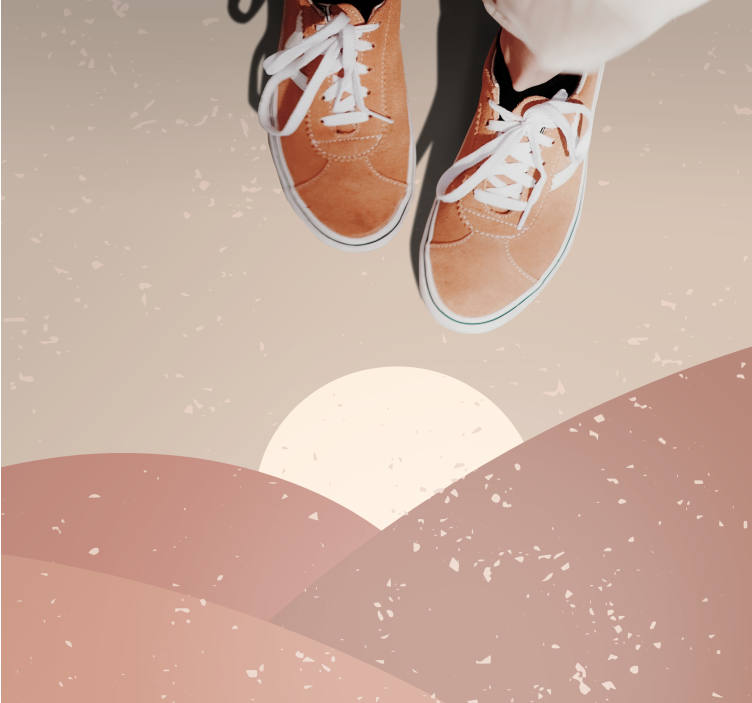 Alfombra vinílica minimalista paisaje abstracto - TenVinilo