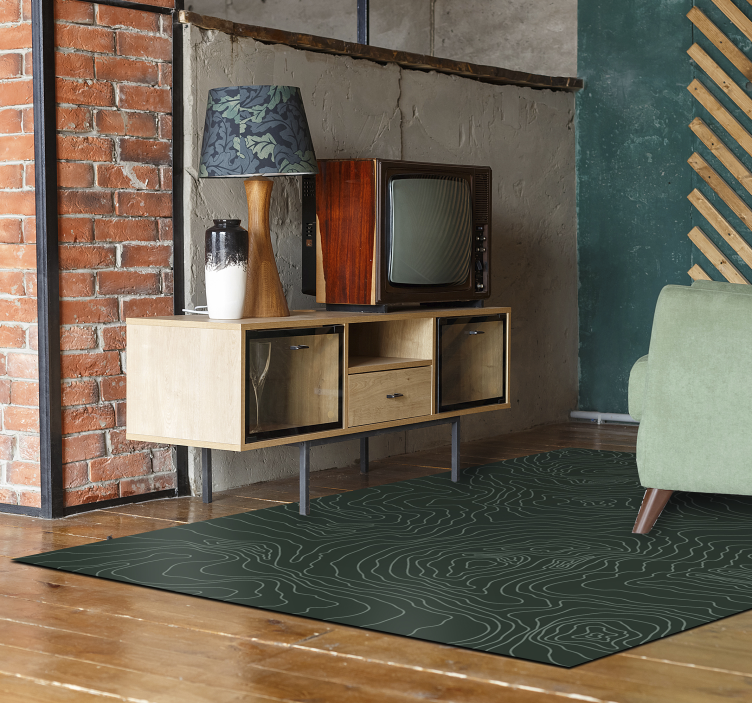 Alfombra vinílica textura estética del mapa de contorno - TenVinilo