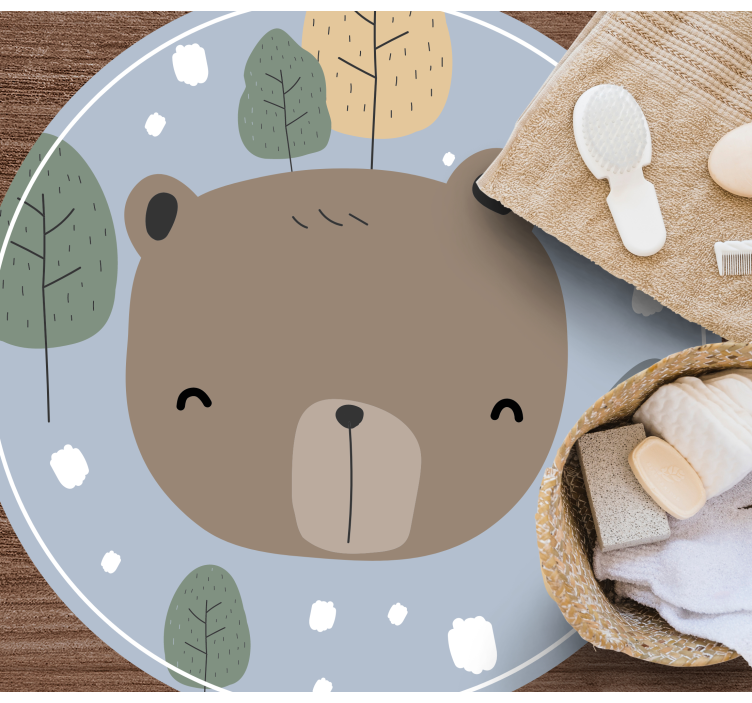 Aflombra vinílica animales Retrato de un oso - TenVinilo