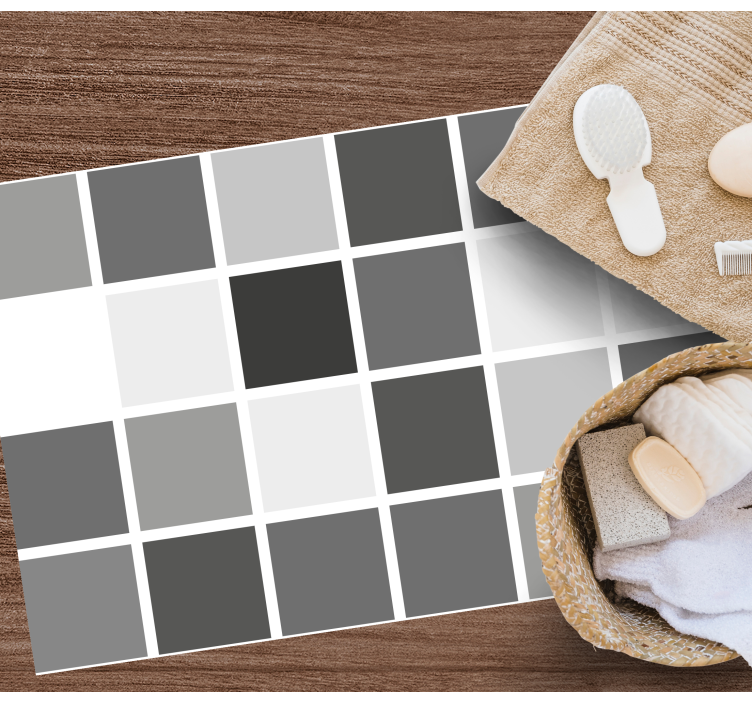 Alfombras de vinilo de azulejos Azulejos de tonos grises - TenVinilo