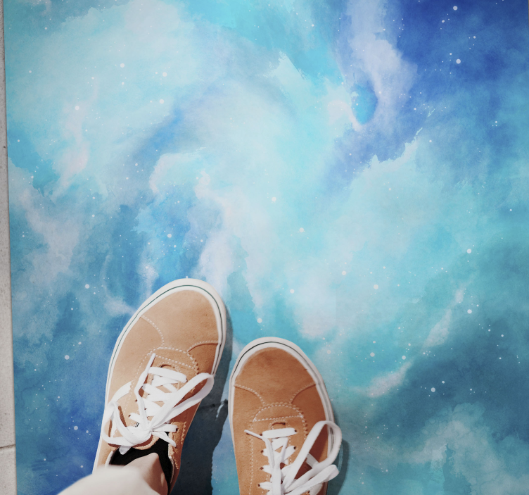 Alfombra vinílica dormitorio aquarela - TenVinilo