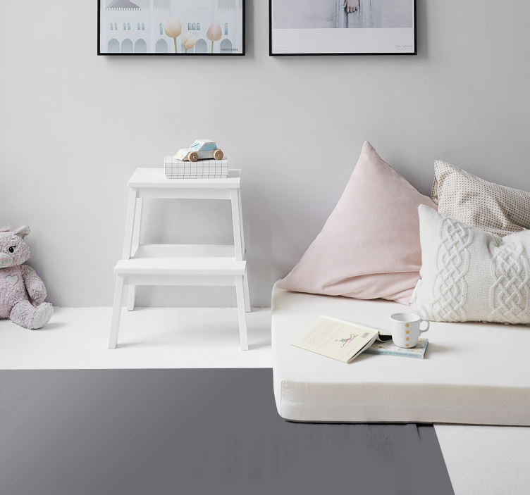 Alfombra vinílica gris carbón rectangular - TenVinilo