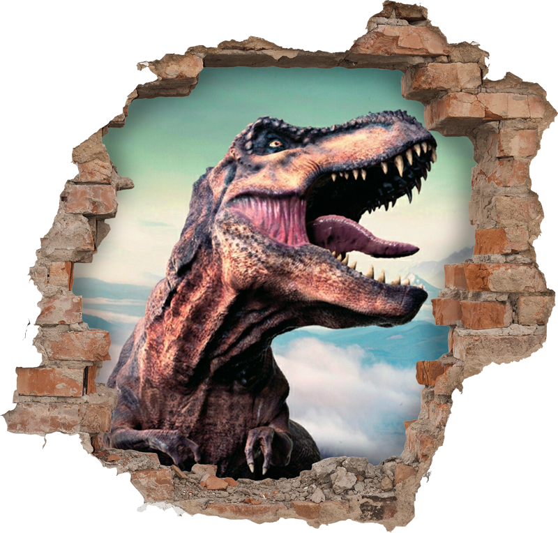 Alfombra vinílica de animales t-rex 3d realista - TenVinilo
