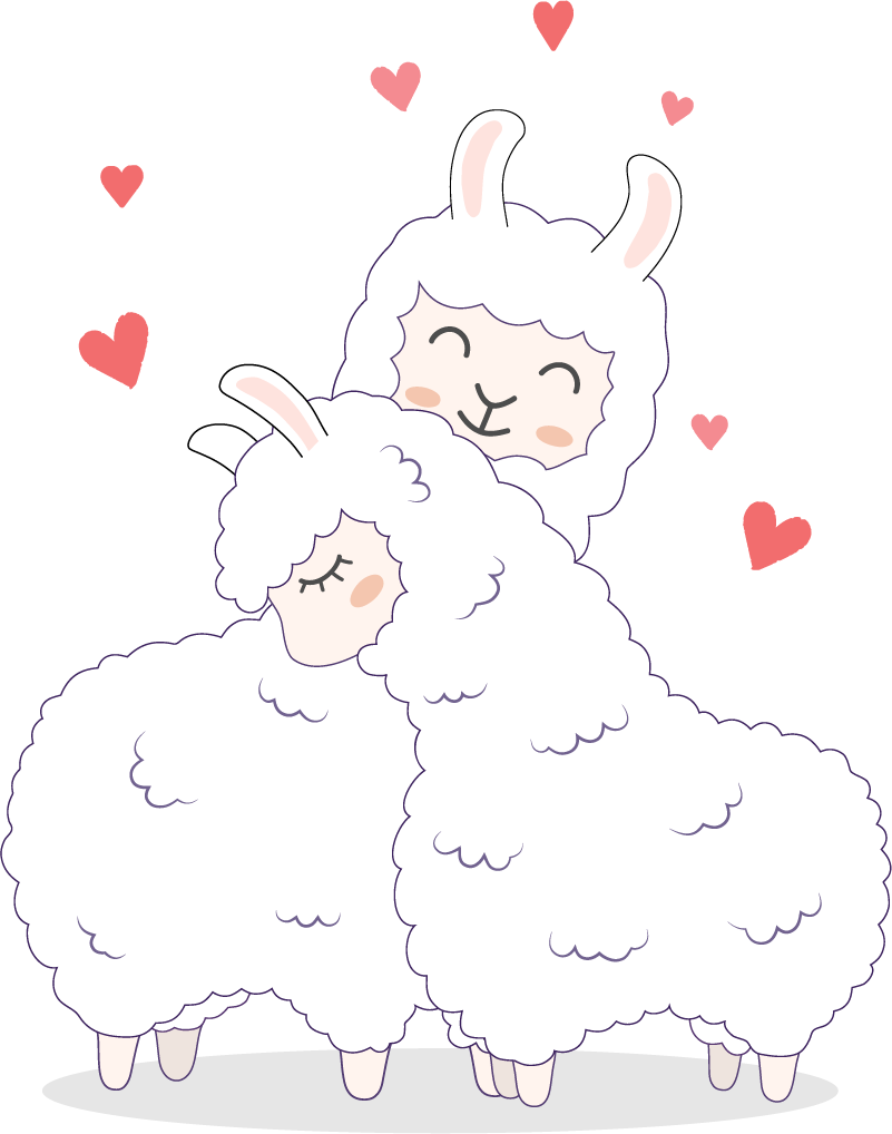 Alfombra vinílica de animales adorables llamas - TenVinilo