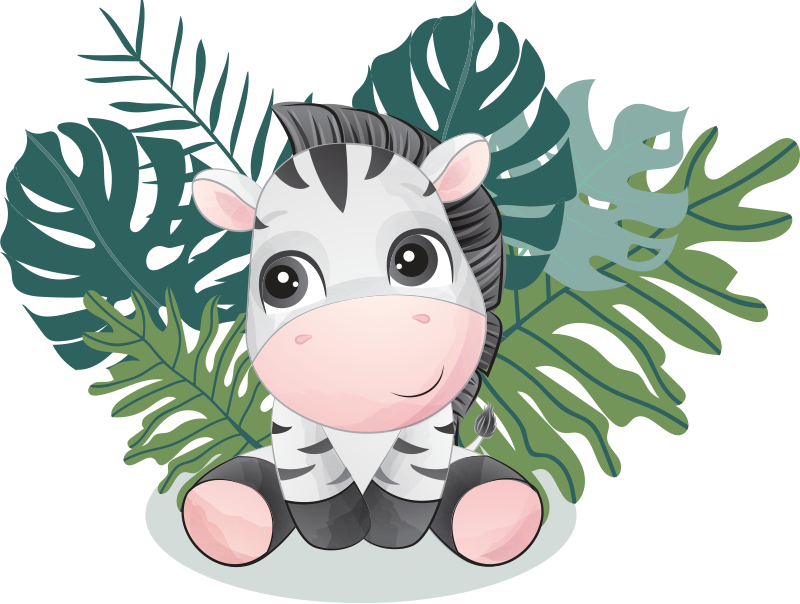 Alfombra vinílica de animales cebra de África salvaje - TenVinilo