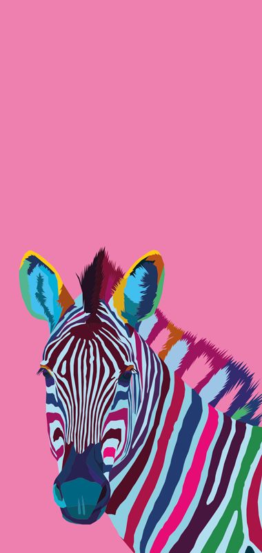 Alfombra vinílica de animales zebra pop art - TenVinilo