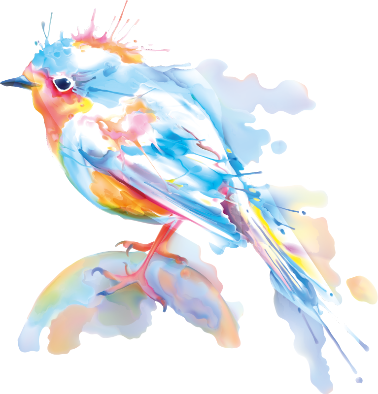 Alfombra vinílica de animales salpicadura de aves - TenVinilo