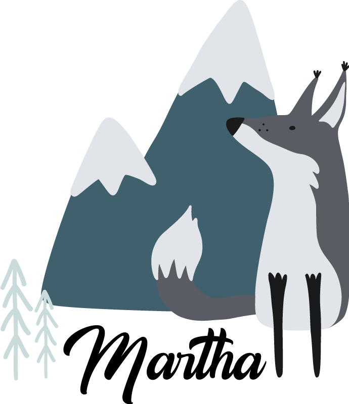 Alfombra vinílica de animales zorro nórdico personalizado - TenVinilo