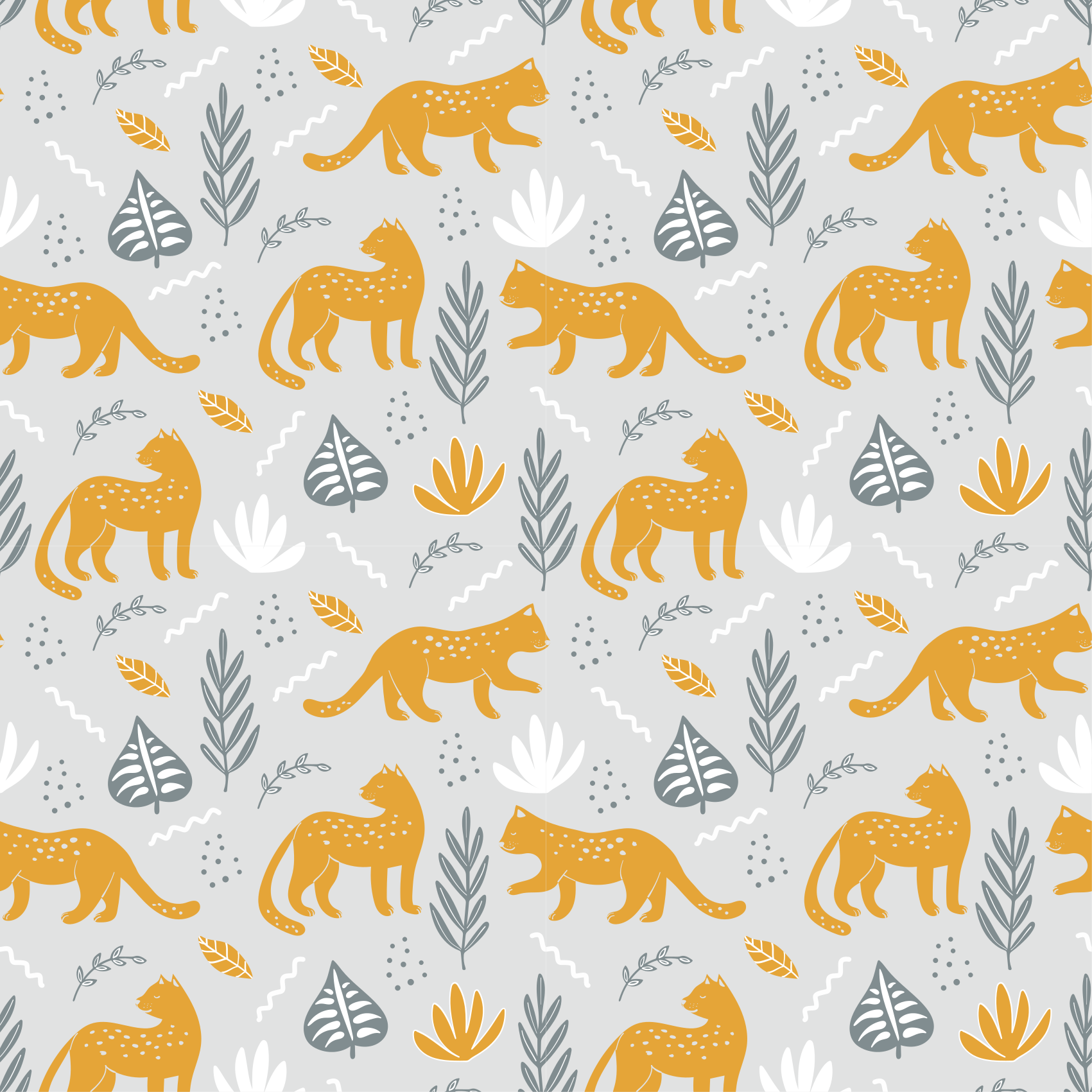 Alfombra vinílica de animales patrón claro de leopardos - TenVinilo