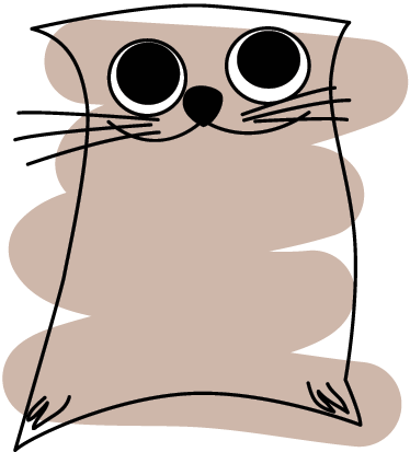 Alfombra vinílica de animales gato pintado marrón - TenVinilo