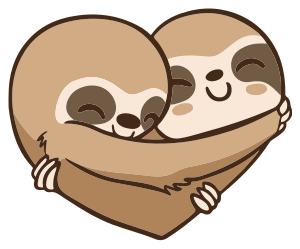 Alfombra vinílica de animales corazón perezoso anime - TenVinilo