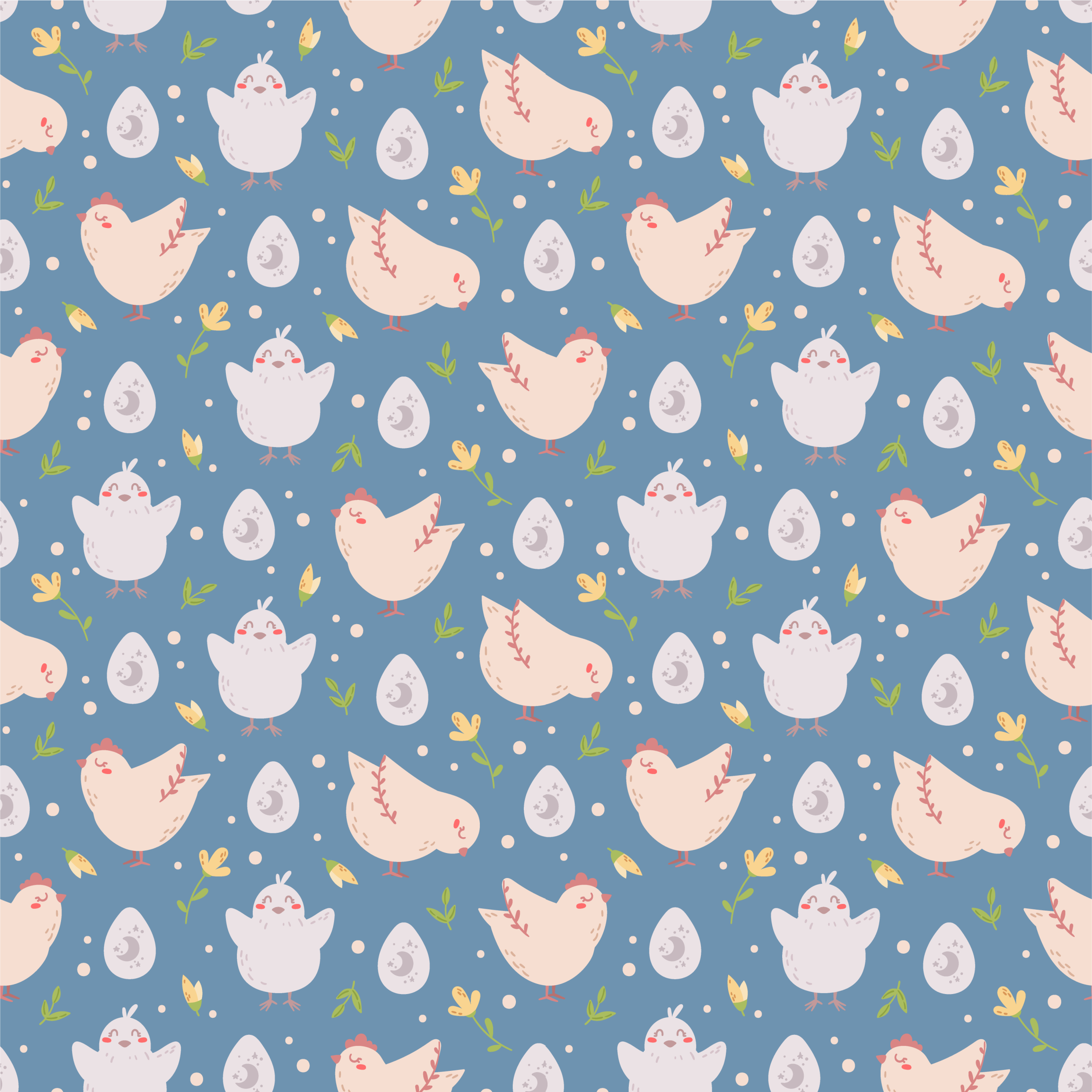 Alfombra vinílica de animales personajes de pollo para niños - TenVinilo