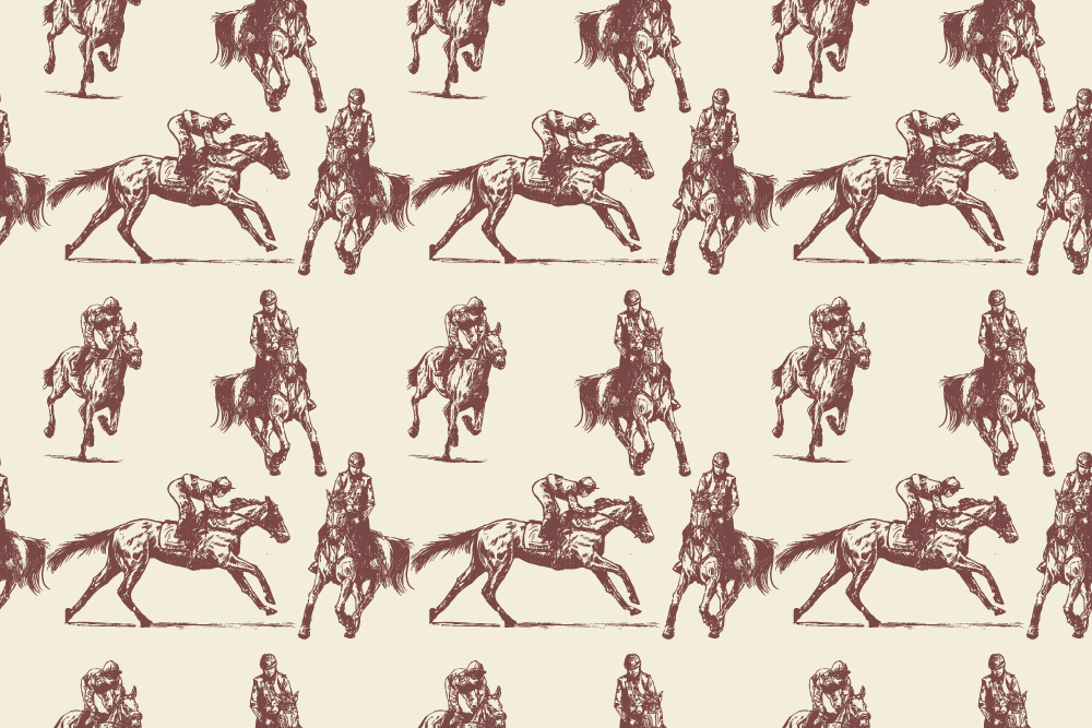 Alfombra vinílica de animales patrón caballo beige y marrón - TenVinilo