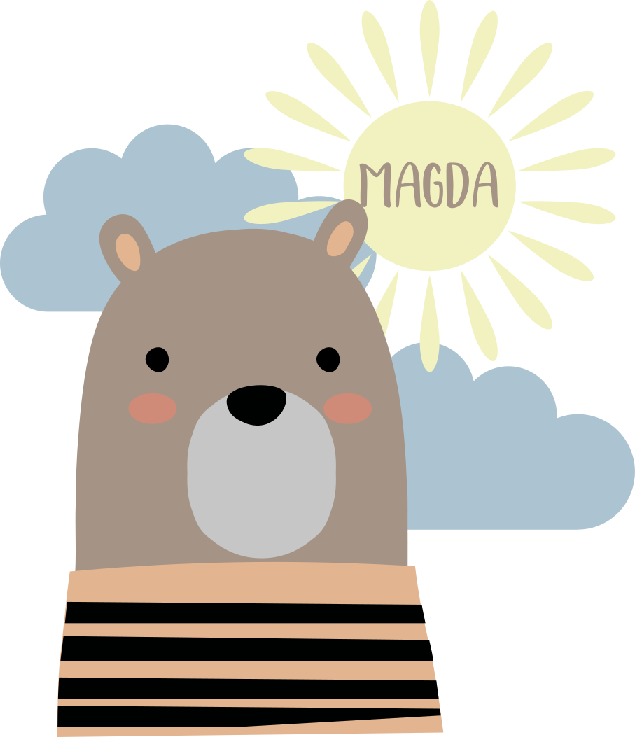 Alfombra vinílica de animales oso marrón personalizable - TenVinilo