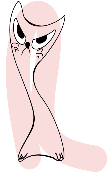 Alfombra vinílica de animales silueta enfadada - TenVinilo