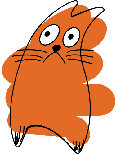 Alfombra vinílica de animales silueta naranja - TenVinilo