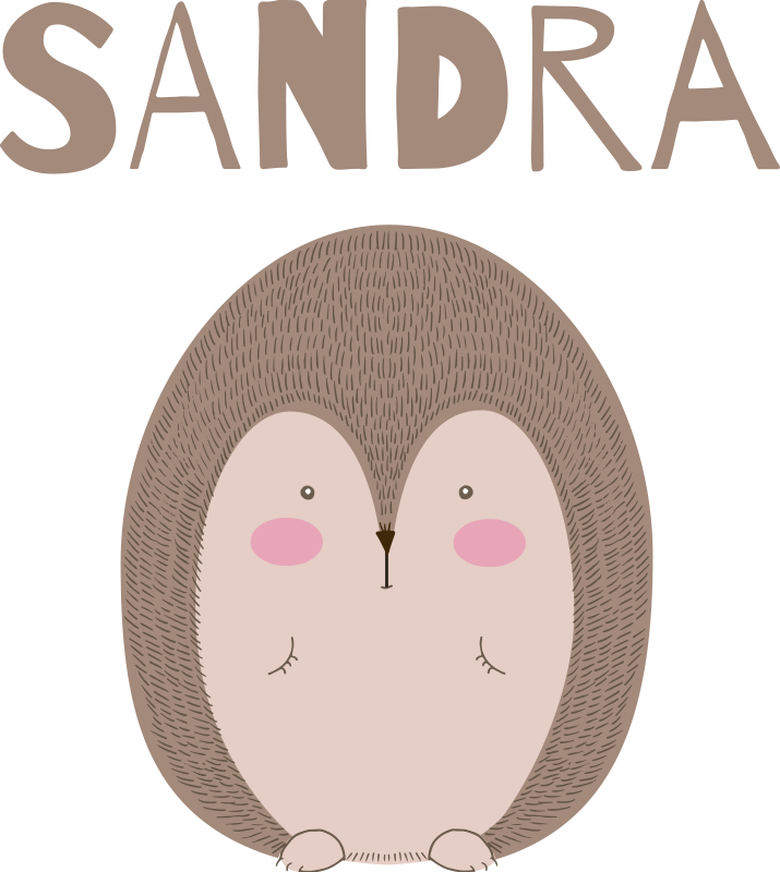 Alfombra vinílica de animales erizo adorable - TenVinilo