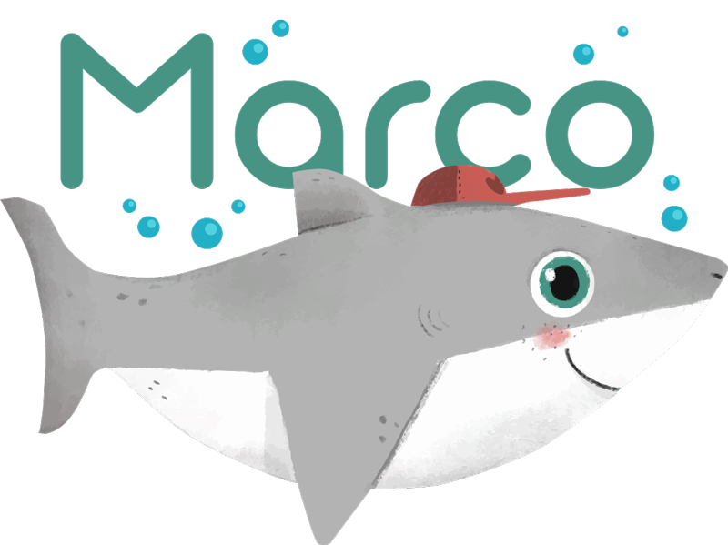 Alfombra vinílica de animales tiburón juguetón - TenVinilo