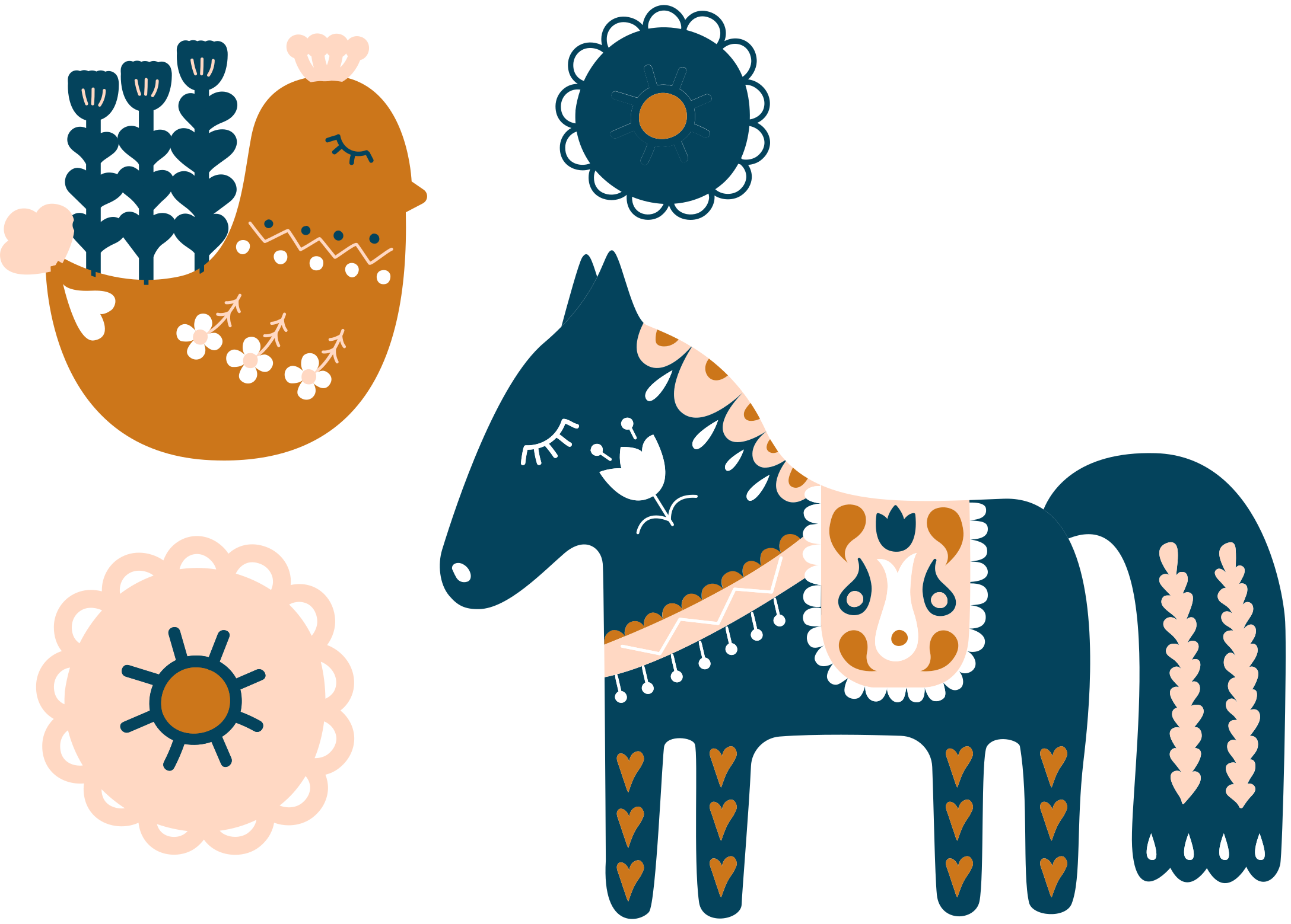 Alfombra vinílica de animales animales folclóricos coloridos - TenVinilo