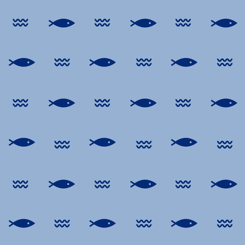 Alfombra vinílica de animales diseño de peces - TenVinilo