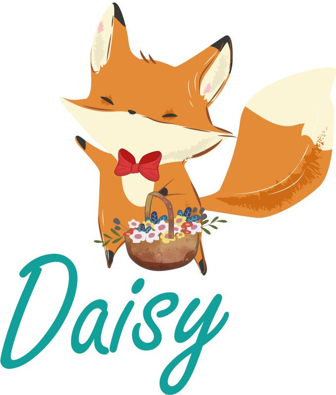 Alfombra vinílica de animales zorro juguetón - TenVinilo