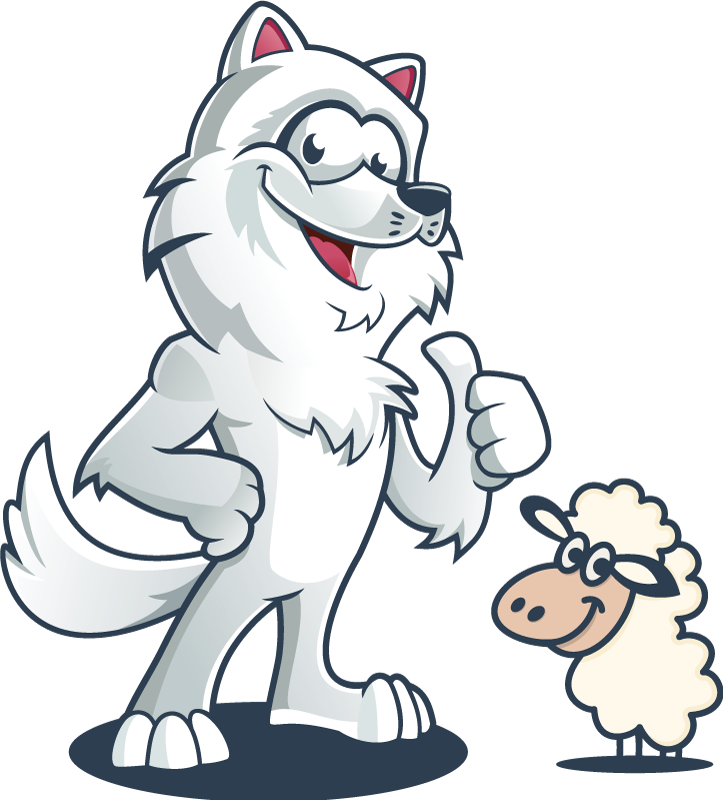 Alfombra vinílica de animales lobo alegre - TenVinilo