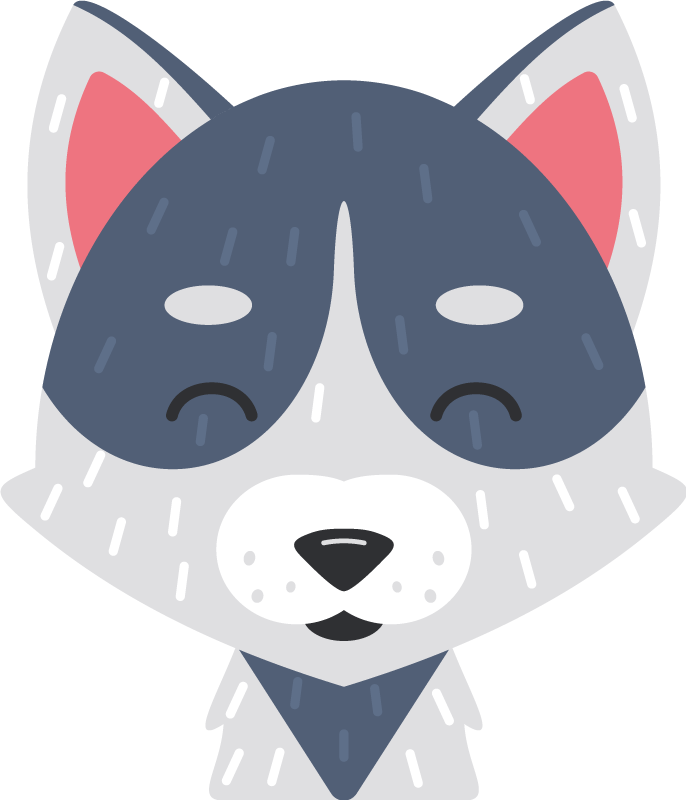 Alfombra vinílica de animales cara de animal feliz - TenVinilo