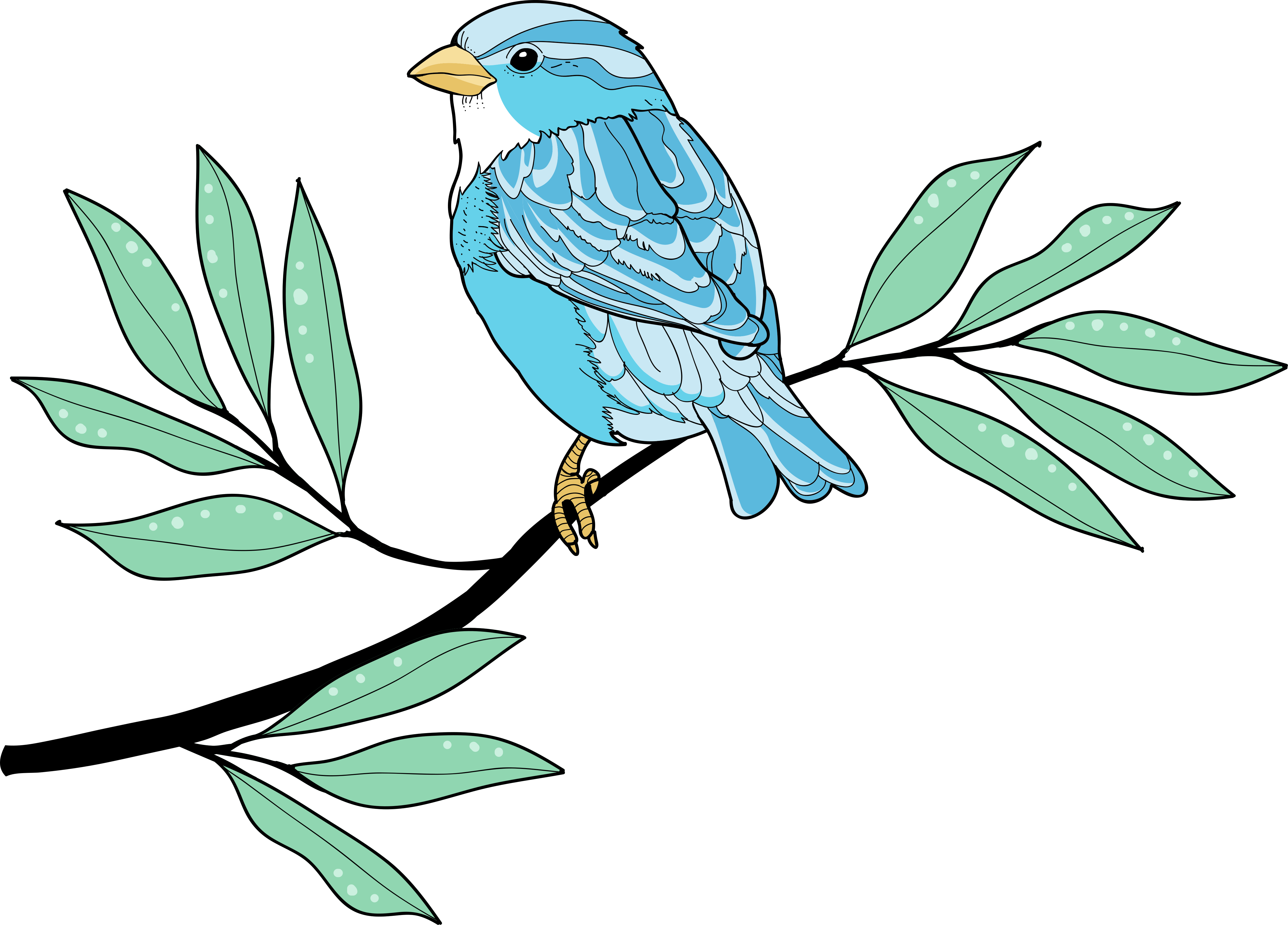 Alfombra vinílica de animales ave azul plumosa - TenVinilo