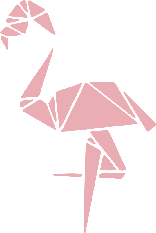 Alfombra vinílica de animales diseño flamenco elegante - TenVinilo