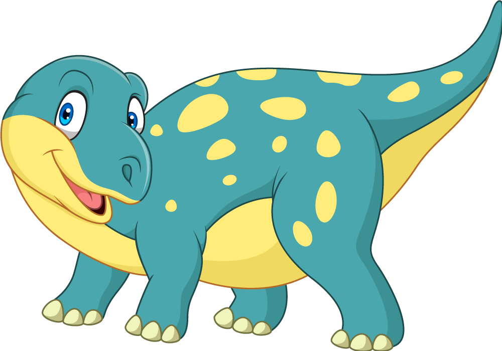 Alfombra vinílica de animales dinosaurio animado alegre - TenVinilo