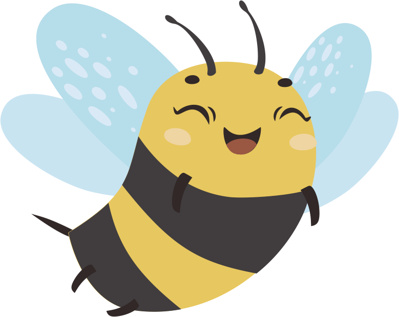 Alfombra vinílica de animales abeja voladora alegre - TenVinilo