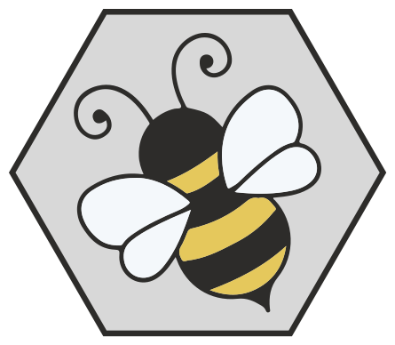 Alfombra vinílica de animales diseño hexagonal abeja - TenVinilo