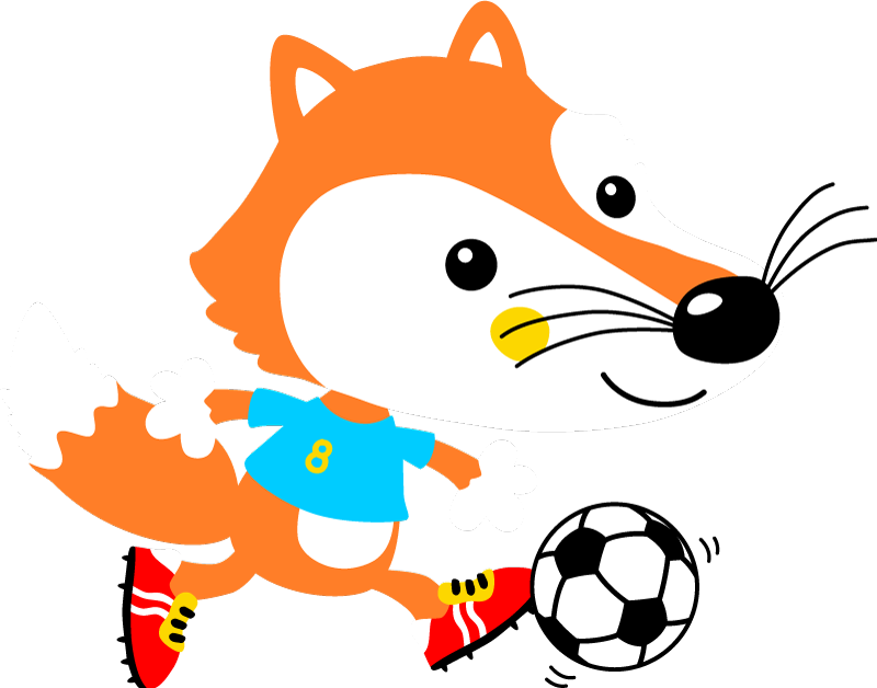 Alfombra vinílica de animales zorro juguetón - TenVinilo