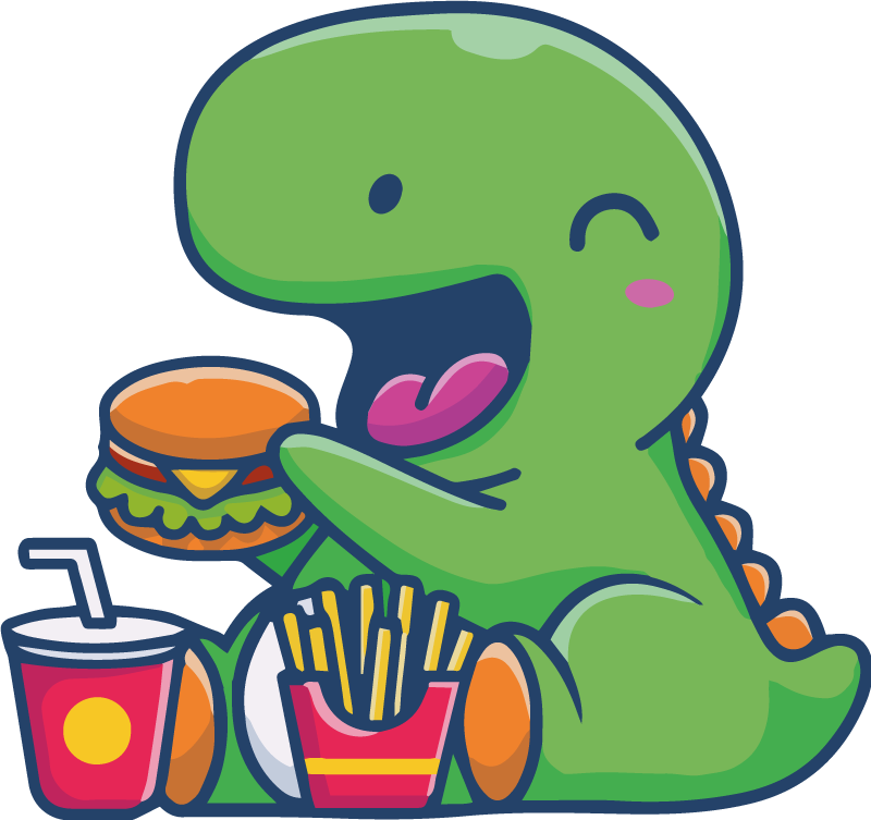 Alfombra vinílica de animales dinosaurio verde feliz - TenVinilo