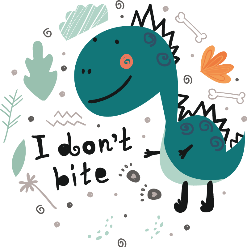 Alfombra vinílica de animales dinosaurio amigable - TenVinilo