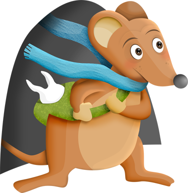 Alfombra vinílica de animales ratón de los dientes - TenVinilo