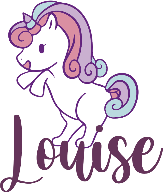 Alfombra vinílica de animales unicornio pequeño divertido - TenVinilo