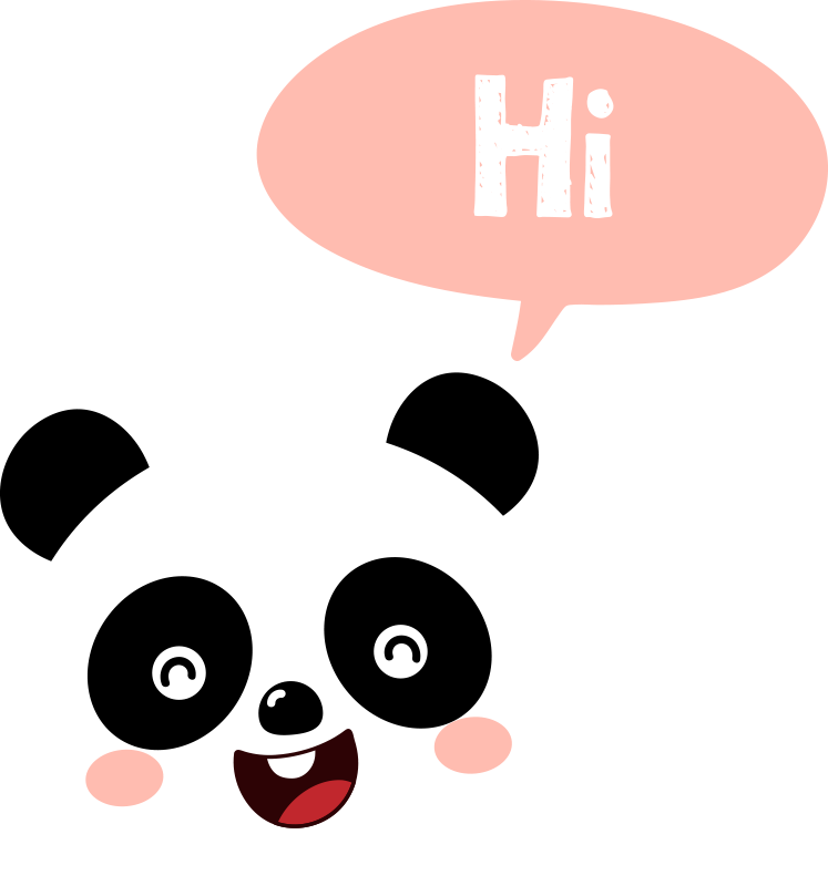 Alfombra vinílica de animales panda saludando - TenVinilo