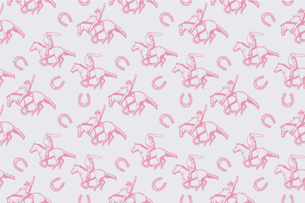 Alfombra vinílica de animales diseño caballo rosa - TenVinilo