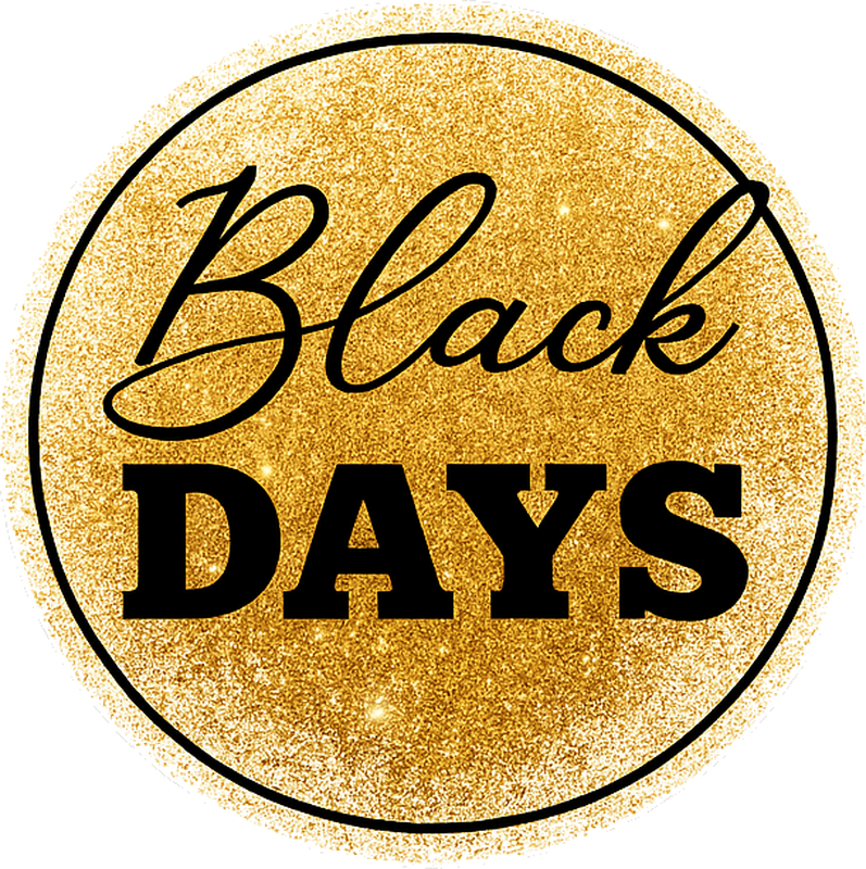 Alfombra vinílica black friday días oscuros y dorados - TenVinilo