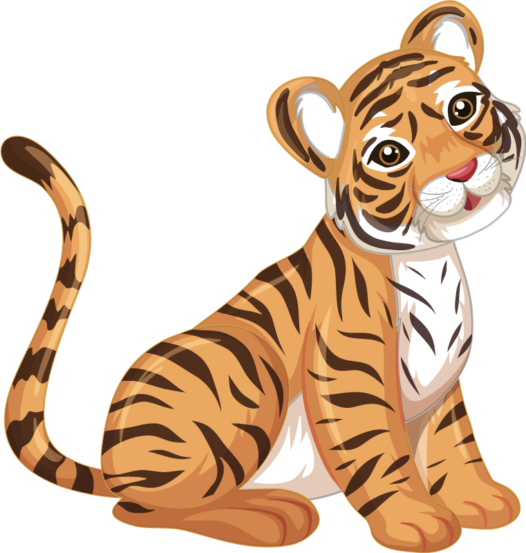 Alfombra vinílica de animales tigre juguetón - TenVinilo