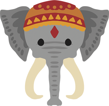 Alfombra vinílica de animales cabeza de elefante - TenVinilo