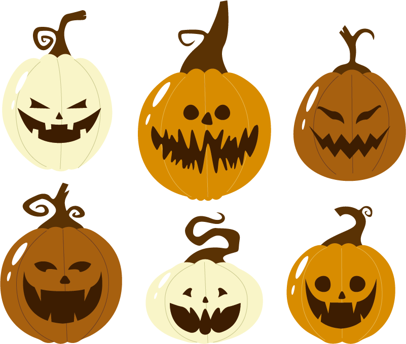 Alfombra vinílica halloween kit de calabazas terroríficas - TenVinilo