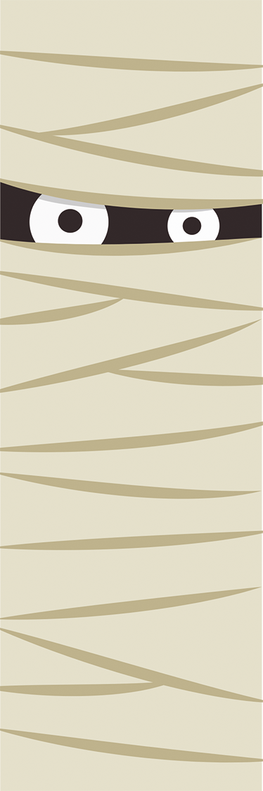 Alfombra vinílica halloween ojos de momia - TenVinilo