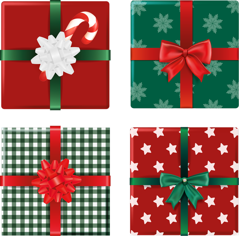 Alfombra vinílica navidad cajas de regalo azulejos - TenVinilo